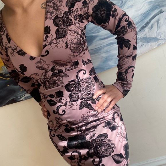 Floral Cocktail Mini Dress - Picture 2 of 3